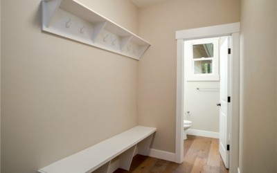 Mudroom is entered from the garage and adjoins the main level ha