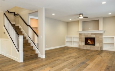 Finishes include built-in cabinetry, white millwork package with